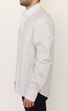 White Black Striped Regular Fit Casual Shirt Ermanno Scervino