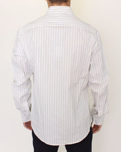 White Black Striped Regular Fit Casual Shirt Ermanno Scervino