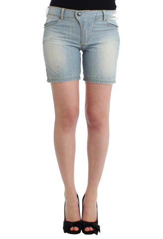 Beachwear Blue Denim City Casual Dress Shorts Ermanno Scervino