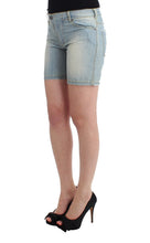 Beachwear Blue Denim City Casual Dress Shorts Ermanno Scervino
