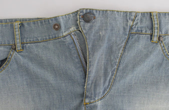 Beachwear Blue Denim City Casual Dress Shorts Ermanno Scervino
