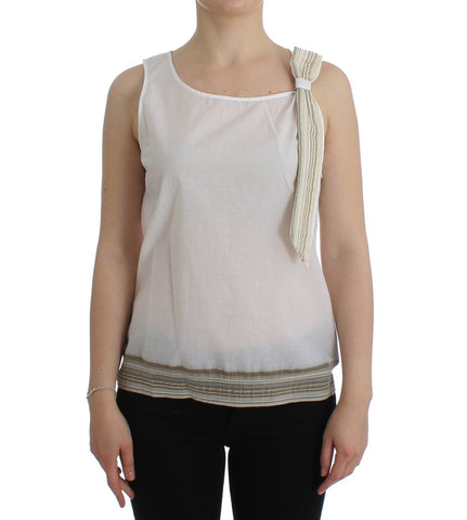 White Top Blouse Tank Shirt Sleeveless Ermanno Scervino