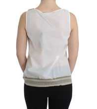 White Top Blouse Tank Shirt Sleeveless Ermanno Scervino