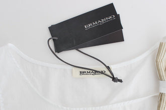 White Top Blouse Tank Shirt Sleeveless Ermanno Scervino