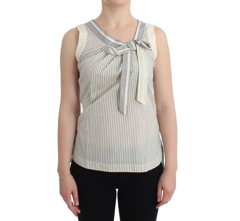 Beachwear Striped Top Blouse Shirt Bow Tank Ermanno Scervino