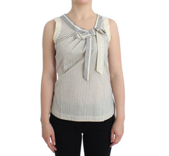Beachwear Striped Top Blouse Shirt Bow Tank Ermanno Scervino