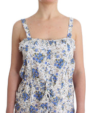 Beachwear Blue Floral Beach Mini Dress Short Ermanno Scervino