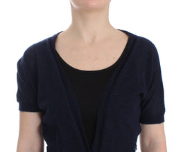 Knit Blue Wool Sweater Cardigan Ermanno Scervino