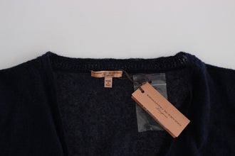 Knit Blue Wool Sweater Cardigan Ermanno Scervino