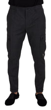 Gray Checked Cargo Trousers Stretch Pants Dolce & Gabbana
