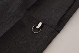 Gray Checked Cargo Trousers Stretch Pants Dolce & Gabbana