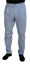 Blue Cotton Stretch Trousers Chinos Pants Dolce & Gabbana