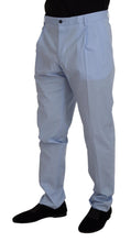 Blue Cotton Stretch Trousers Chinos Pants Dolce & Gabbana