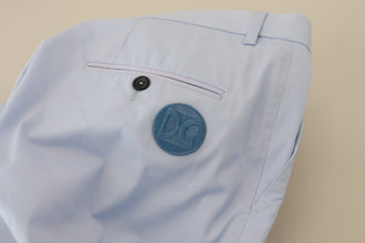 Blue Cotton Stretch Trousers Chinos Pants Dolce & Gabbana