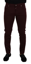 Bordeaux Cotton Stretch GOLD Denim Jeans Dolce & Gabbana
