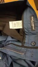 Blue Cotton Silk Trousers Chinos Pants Dolce & Gabbana