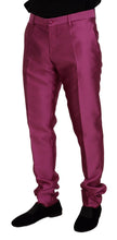 Pink Silk Slim Trousers Dress Formal Pants Dolce & Gabbana