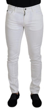 White Slim Skinny Stretch Cotton Denim Jeans Dolce & Gabbana