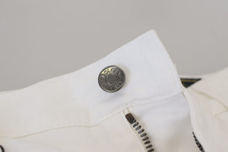 White Slim Skinny Stretch Cotton Denim Jeans Dolce & Gabbana