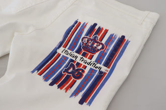 White Slim Skinny Stretch Cotton Denim Jeans Dolce & Gabbana