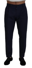 Blue Cotton Slim Trousers Chinos Pants Dolce & Gabbana