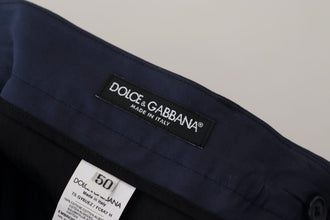 Blue Cotton Slim Trousers Chinos Pants Dolce & Gabbana
