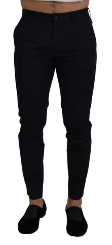 Blue Stretch Cotton Slim Trousers Chinos Pants Dolce & Gabbana