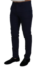 Blue Linen Cotton Slim Trousers Chinos Pants Dolce & Gabbana