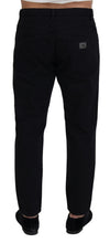 Black Loose Regular Torn Cotton Jeans Dolce & Gabbana