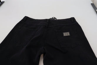Black Loose Regular Torn Cotton Jeans Dolce & Gabbana
