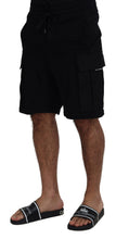 Black Cotton Bermuda Cargo Shorts Dolce & Gabbana