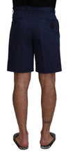 Blue Chinos Cotton Stretch Casual Shorts Dolce & Gabbana