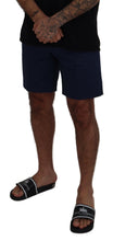 Blue Chinos Cotton Stretch Casual Shorts Dolce & Gabbana