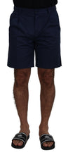 Blue Chinos Cotton Stretch Casual Shorts Dolce & Gabbana