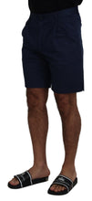 Blue Chinos Cotton Stretch Casual Shorts Dolce & Gabbana
