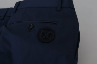 Blue Chinos Cotton Stretch Casual Shorts Dolce & Gabbana