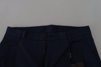 Blue Chinos Cotton Stretch Casual Shorts Dolce & Gabbana