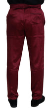 Bordeaux Silk DG Sleep Lounge Pants Dolce & Gabbana