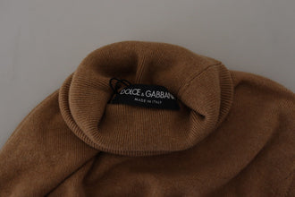Beige Cashmere Turtleneck Pullover Sweater Dolce & Gabbana