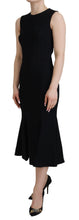 Black Dress Sheath Flare Viscose Dress Dolce & Gabbana