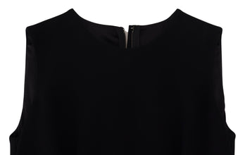 Black Dress Sheath Flare Viscose Dress Dolce & Gabbana