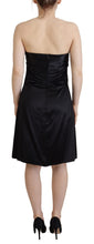 Black Silk Shift Short Mini Party Dress Dolce & Gabbana