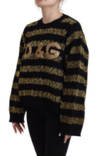 Black Gold D&G Crystal Cashmere Sweater Dolce & Gabbana