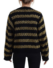 Black Gold D&G Crystal Cashmere Sweater Dolce & Gabbana