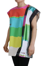 Multicolor TV Print Blouse Cotton  T-shirt Dolce & Gabbana