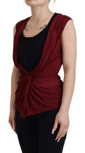 Bordeaux Silk Stretch Top Vest Blouse Dolce & Gabbana