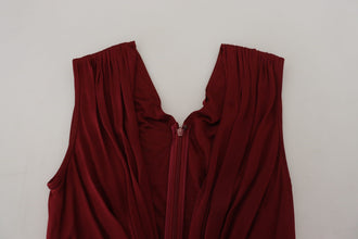 Bordeaux Silk Stretch Top Vest Blouse Dolce & Gabbana
