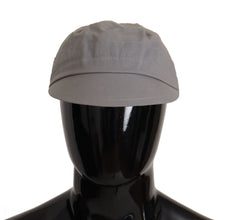 Gray Newsboy Cap Men Capello Cotton Hat Dolce & Gabbana