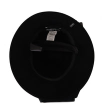Black Lapil Crystal Heart Feather Brooch Fedora Hat Dolce & Gabbana