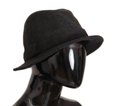 Gray Virgin Wool Logo Fedora Trilby Cappello Hat Dolce & Gabbana